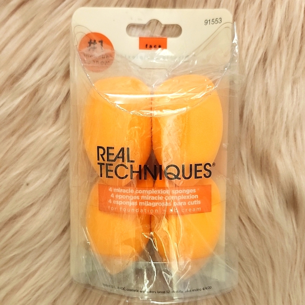 Brand New REAL TECHNIQUES 4CT. MIRACLE COMPLEXION SPONGES